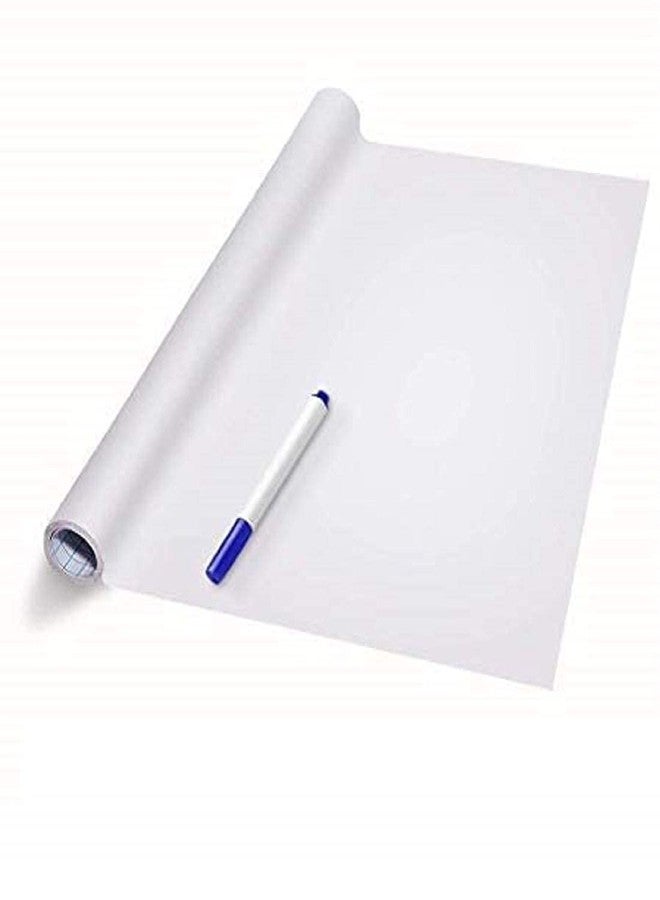 AmigozZ Beautiful ERASABLE, SELF-Adhesive, Waterproof, Removable, PVC Vinyl Chalkboard for Teaching, Use in Home, Office, School, Kids Room, Kitchen, Study Table.(45 X 200 cm) (White) - Image 1