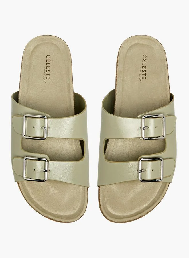 Celeste Women Buckle Detail Slide Sandals