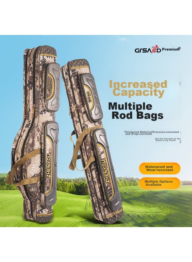 Grsaed Fishing Rod Bag, Thickened Tackle Bag, Double-layer Large Belly Bag, 1.25-meter Rod Bag, Multifunctional Storage Bag, Hand Rod Bag, Platform Fishing Rod Bag, Waterproof Bag, Sea Rod Fishing Bag, Xuanlin - Image 1