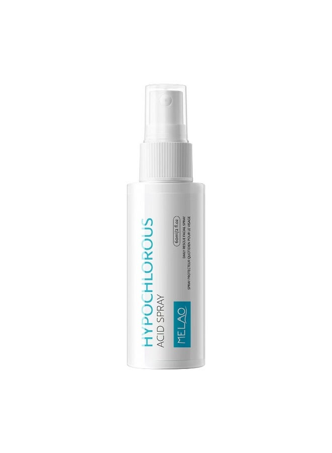 Hypochlorous Acid Facial Spray 60ml - Soothing Anti-Acne Face Mist, Pore Purifying & Redness Relief for Acne, Dry Scalp, and Eyelash Cleansing
