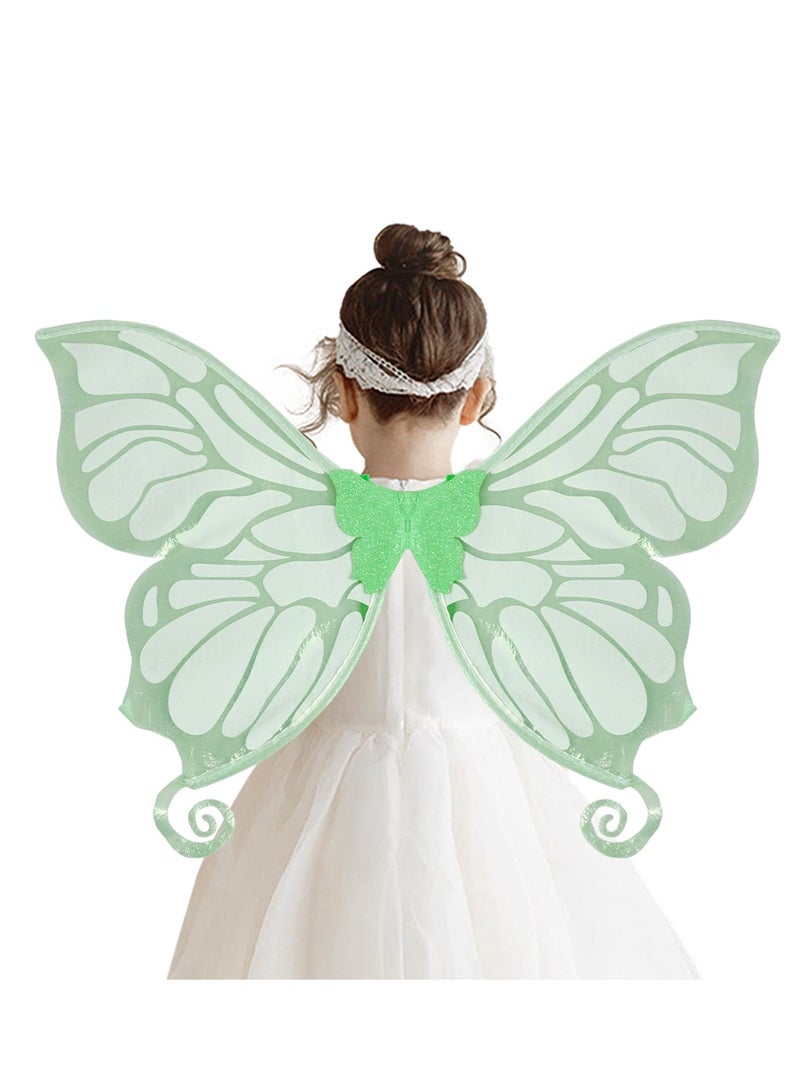 SYOSI Fairy Butterfly Wings for Girls Glowing Elf Angel Carnival Party Performance Costume Dress Up Favor Princess Fancy Women 15x22.4in - Image 1