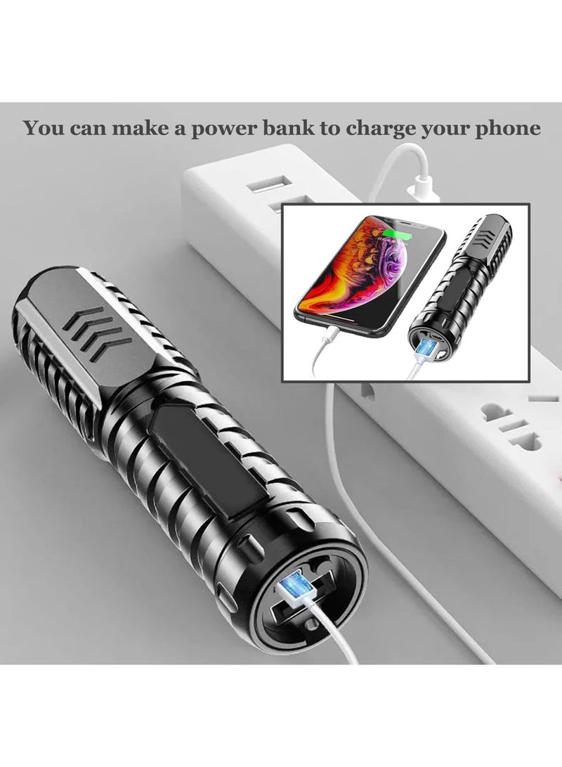 Cobest Flashlights, 2 Pcs Mini Special Forces Strong Light Flashlight, Multifunctional Rechargeable Flashlight, Super Bright Flashlight, Best Camping, Outdoor, Emergency, Everyday Carry - Image 4