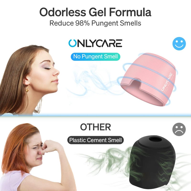 ONLYCARE Migraine Relief Cap, Upgraded Odorless Migraine Ice Head Wrap, Headache Relief Hat for Migraine, Slight-Pink - Image 3