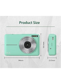 KHAJUL High Definition Mini Camera, FHD 1080P Kids Camera, 44MP Point and Shoot Digital Cameras with 32GB Memory Card and Batteries, 16X Zoom, Lanyard, Compact Size Camera, Gift for Boys/Girls (Green)  - Image 2