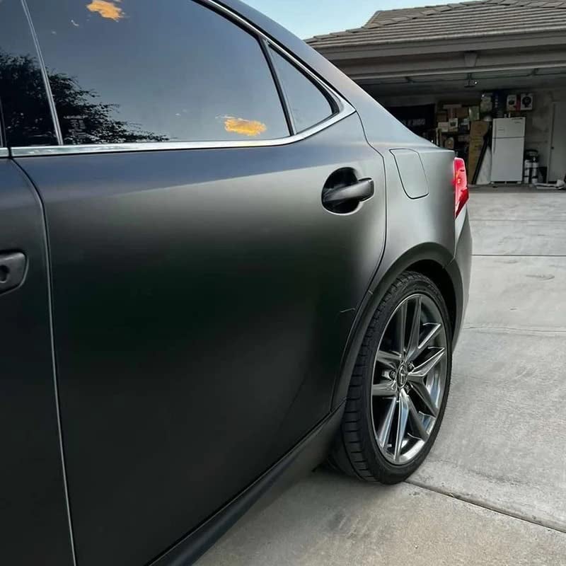 HOME13 Matte Black Vinyl Wrap Self Adhesive Air Release Bubble Vinyl Wrap for Cars - Car Interior Wrap & Exterior(18 x 148 Inch, Black Matte) - Image 5