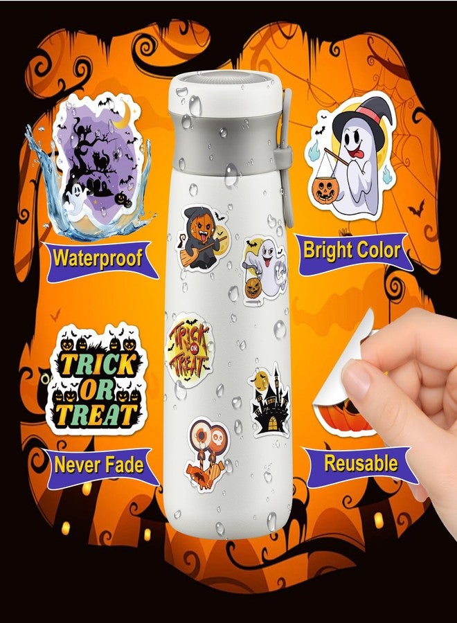 Reaeon Halloween Stickers, 100 PCS Non-Repeating Halloween Decoration Stickers, Vinyl Waterproof Holiday Party Favors for Kids' Games, Treats & Decorations - Image 2