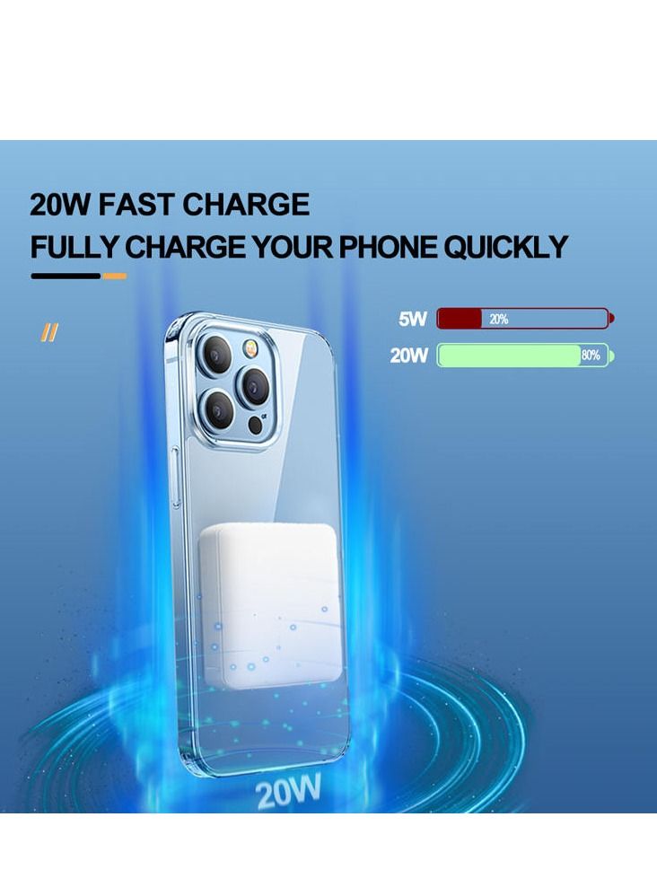 GULFLINK Fast Magnetic Portable Power Bank Charger For Apple iPhone 12/13/14/15 Series 20000mah Blue - Image 3