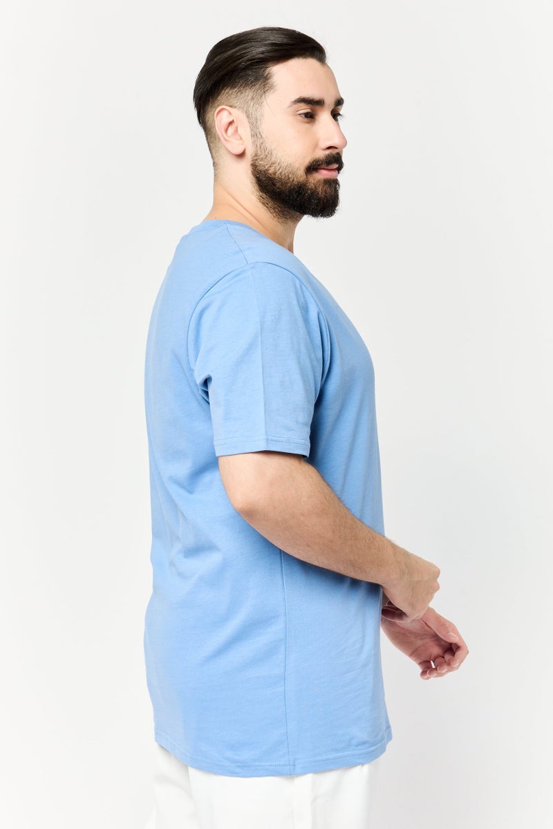 RBX Men Sportswear Fit Short Sleeve Outdoor T-Shirt, Blue - Image 3