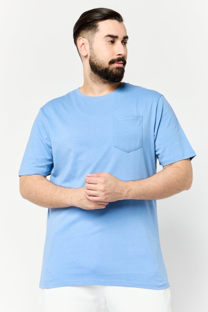 RBX Men Sportswear Fit Short Sleeve Outdoor T-Shirt, Blue - Image 1