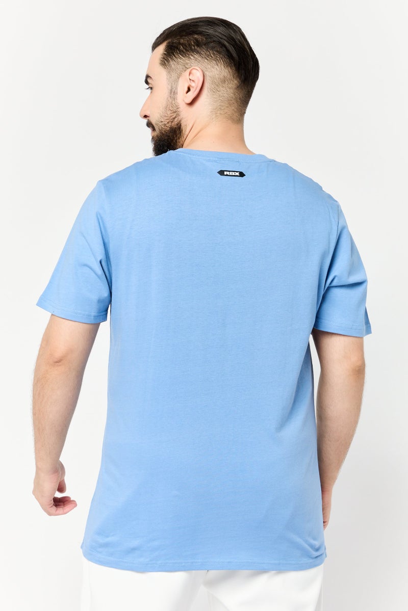 RBX Men Sportswear Fit Short Sleeve Outdoor T-Shirt, Blue - Image 2