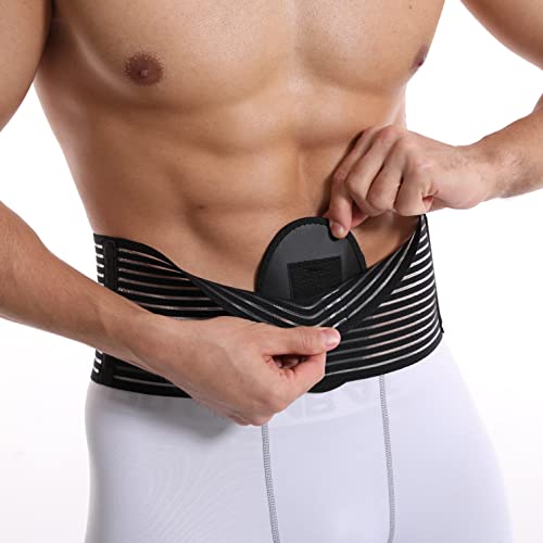 belltop Umbilical Hernia Belt for men & women. Abdominal Binder - compression pad for naval (double thickness). Hernia support belt: ventral, incisional, epigastric, belly button hernias. Prevention aid (L/XL) - Image 4
