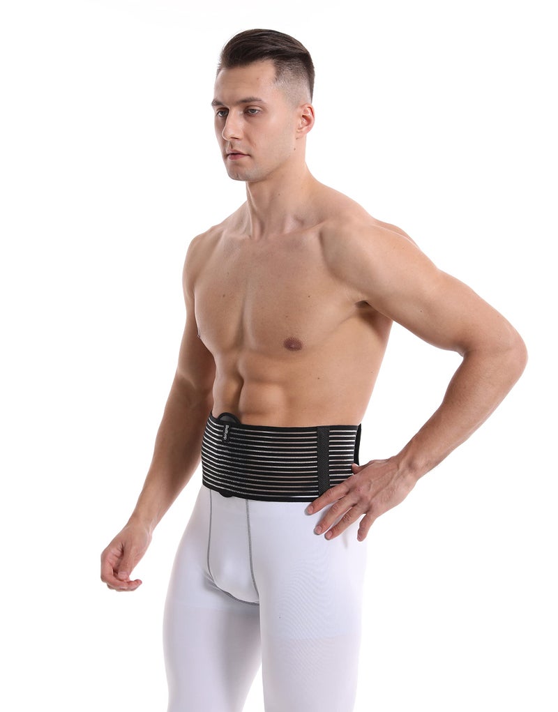 belltop Umbilical Hernia Belt for men & women. Abdominal Binder - compression pad for naval (double thickness). Hernia support belt: ventral, incisional, epigastric, belly button hernias. Prevention aid (L/XL) - Image 2