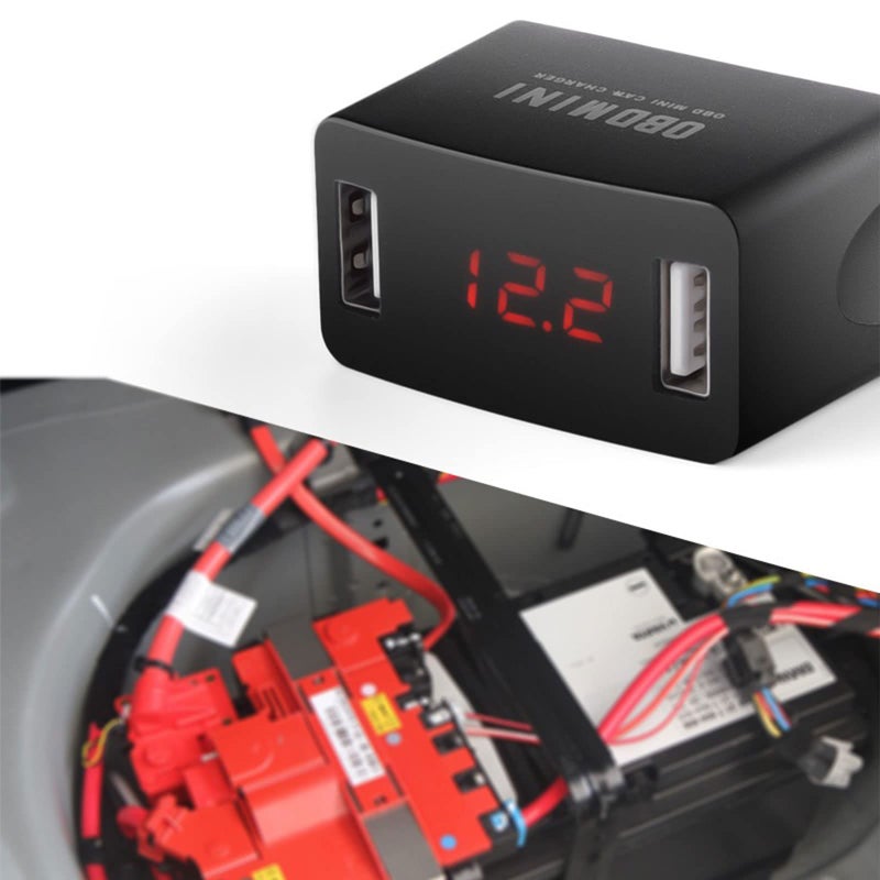 شاحن سيارة مزدوج USB للشحن السريع للمركبات 12V 24V مع عرض الجهد - Image 3