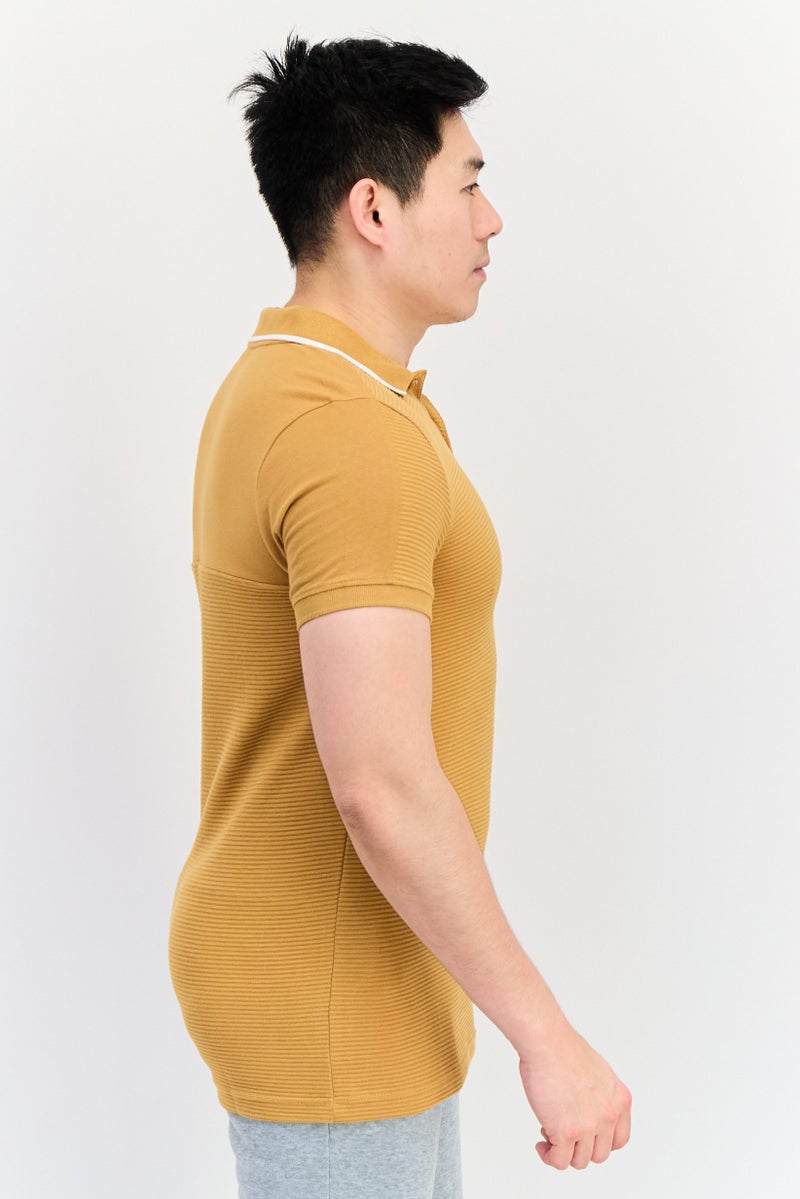 PUMA Men Sportswear Fit Short Sleeve Outdoor Polo, Tan - Image 3