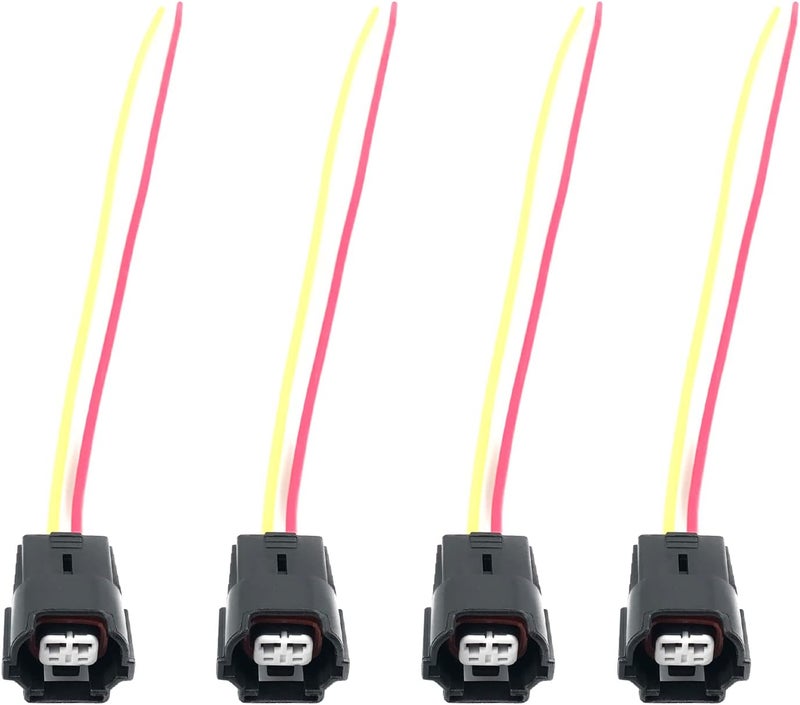 FainWan 4Pcs Fuel Injector Connector Plug Wire 2Pin 06A973722 Compatible with A4 A6 Golf Jetta Skoda Seat Tucson, FX35, G35, M35, Amanti, Magentis - Image 5