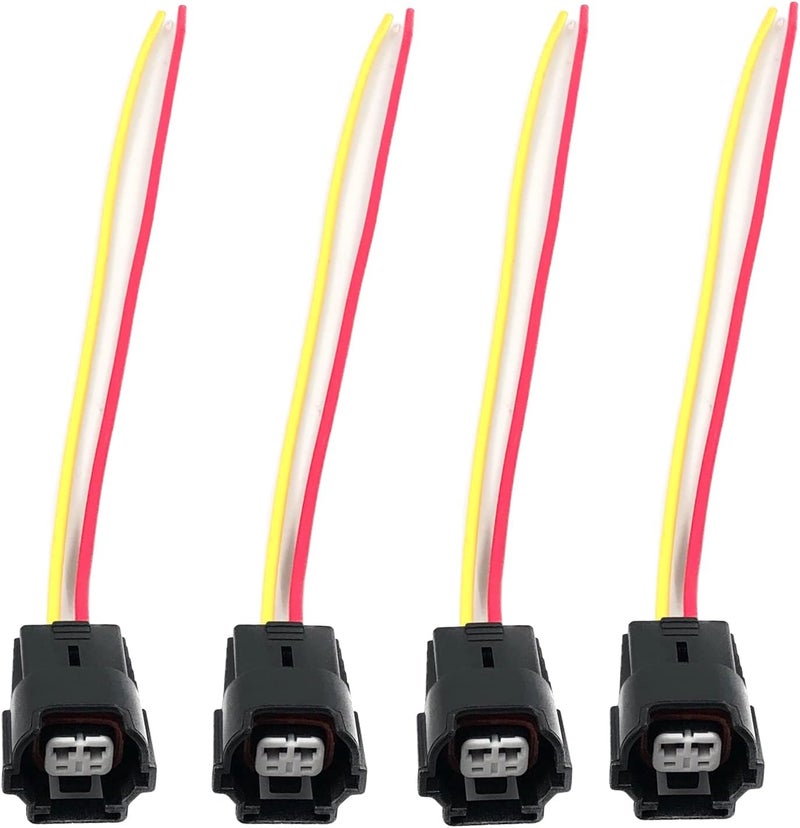 FainWan 4Pcs Fuel Injector Connector Plug Wire 2Pin 06A973722 Compatible with A4 A6 Golf Jetta Skoda Seat Tucson, FX35, G35, M35, Amanti, Magentis - Image 4