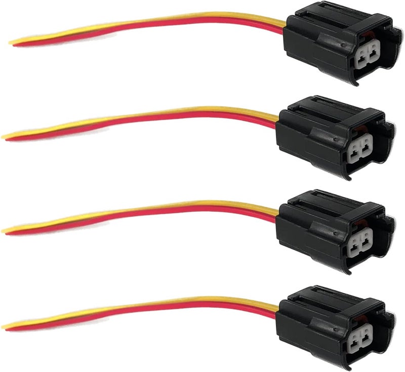 FainWan 4Pcs Fuel Injector Connector Plug Wire 2Pin 06A973722 Compatible with A4 A6 Golf Jetta Skoda Seat Tucson, FX35, G35, M35, Amanti, Magentis - Image 3