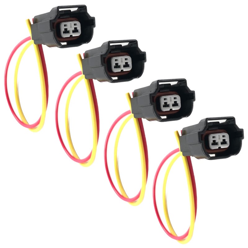 FainWan 4Pcs Fuel Injector Connector Plug Wire 2Pin 06A973722 Compatible with A4 A6 Golf Jetta Skoda Seat Tucson, FX35, G35, M35, Amanti, Magentis - Image 1