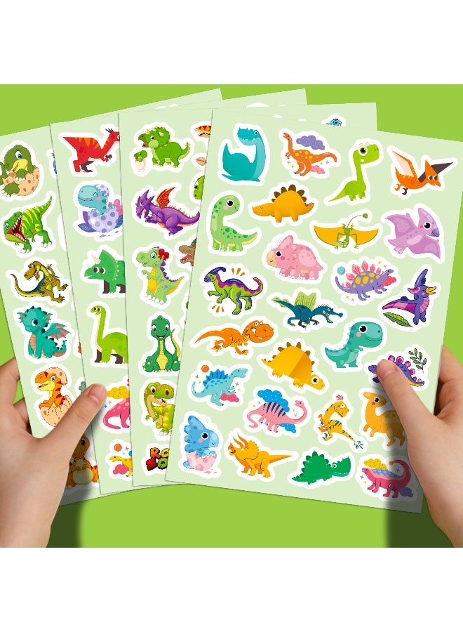 100 Cute Dinosaur DIY Stickers for Kids - Fun Cartoon Doodle Designs - Image 2