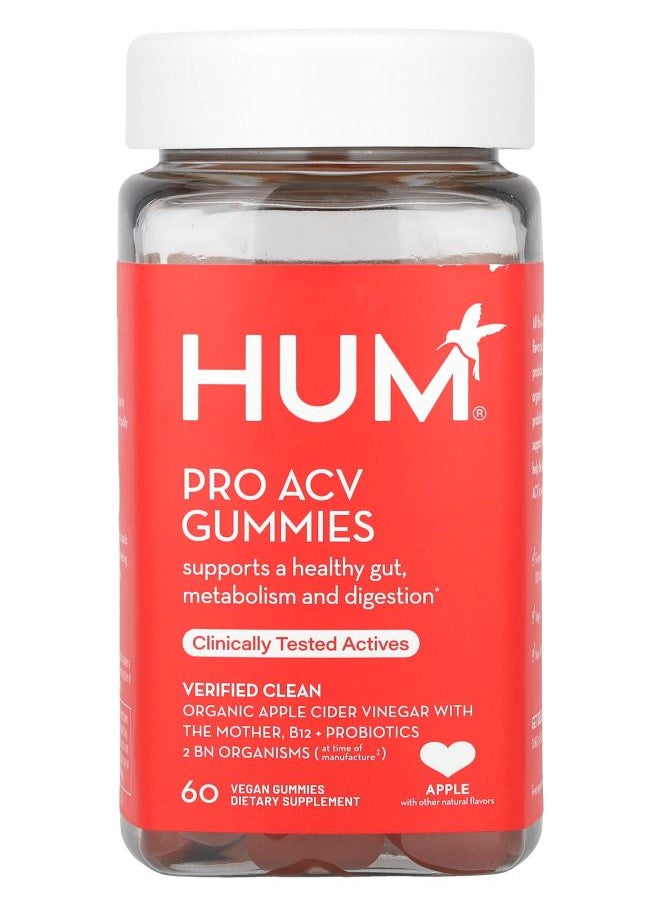 Hum Nutrition - Pro ACV Gummies Apple 60 Vegan Gummies - Image 1
