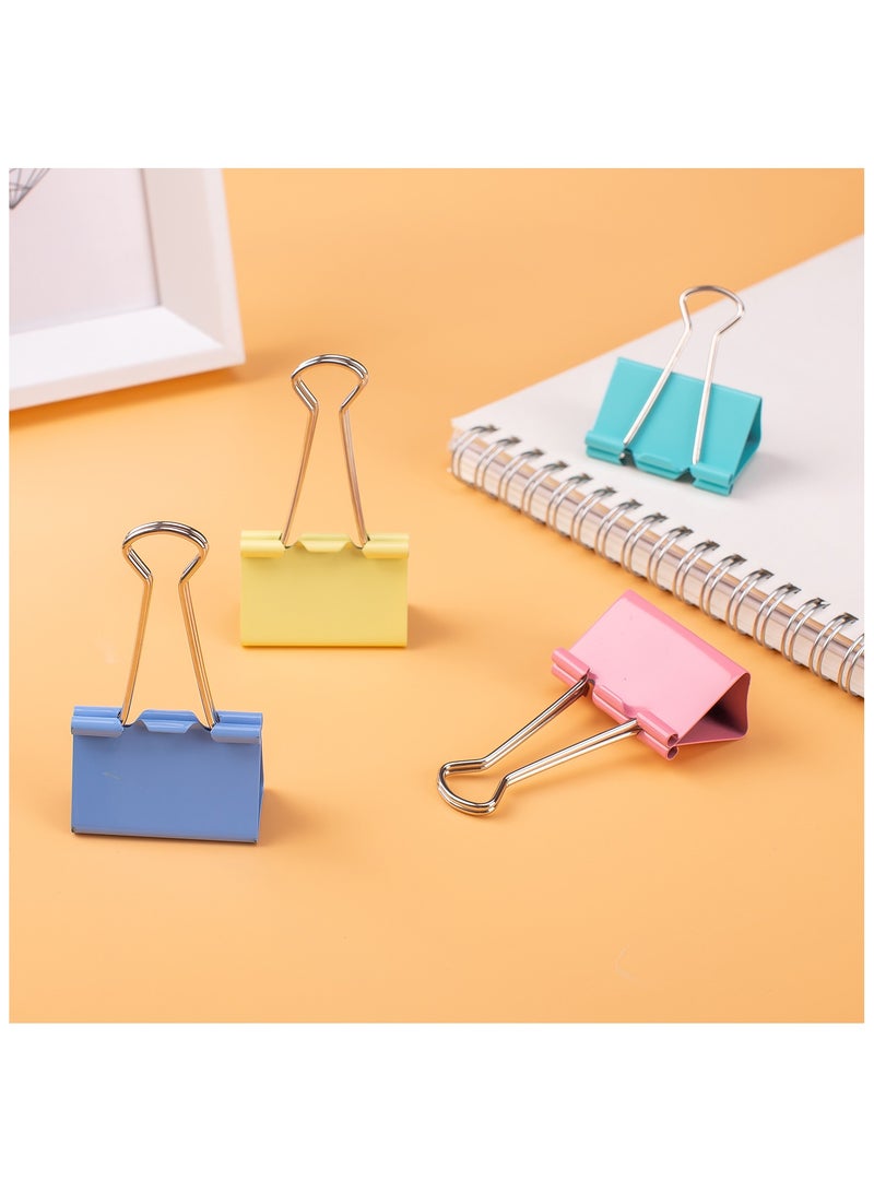 Deli E8552A Binder Clips - 41mm - Assorted Colors - Image 2