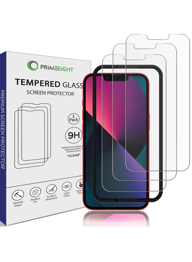 PRIMEEIGHT iPhone 13 Pro Max Screen Protector 6.7 Inch Display - Ultra Thin 9H Hardness Tempered Glass iPhone 13 Pro Max Pack of 3 - Easy to Install HD Clear Screen Protector 13 Pro MAX - Image 1