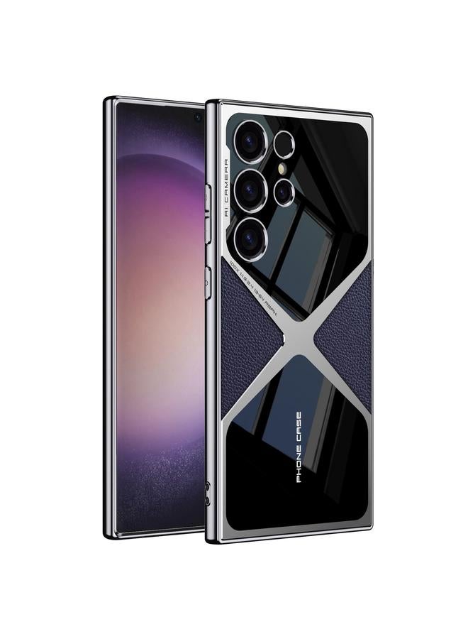 Case For Samsung Galaxy S23 Ultra Leather Electroplating Supersonic Speed Shockproof Phone Case