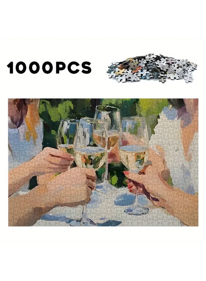 1000 قطعة لغز مشهد حفلة حديقة أنيقة متين مستوى تحدي للبالغين - Image 3