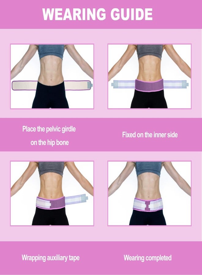 MBFISH SI Joint Hip Belt Pelvic Support Belt Improve Posture Lower Back Support Brace for Women Men (Purple, Regular) - Image 5