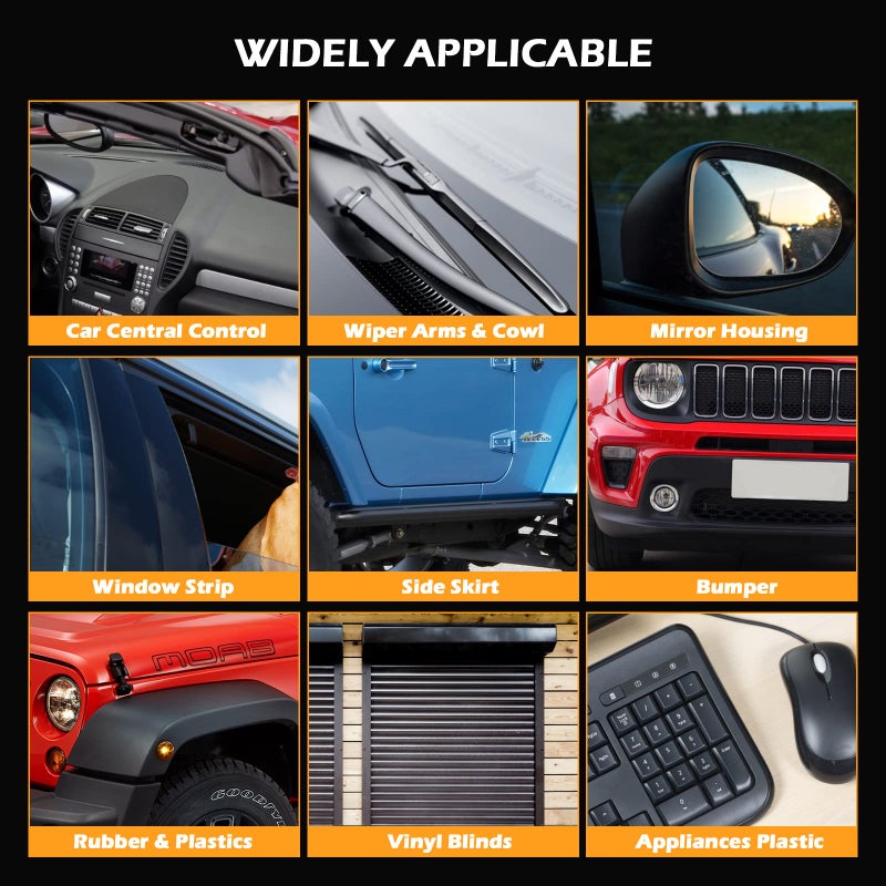 REALINN Plastic Restorer - Cars Ceramic Coating Trim Restore, Shines & Protects Plastic, Vinyl & Rubber Surfaces - Image 5