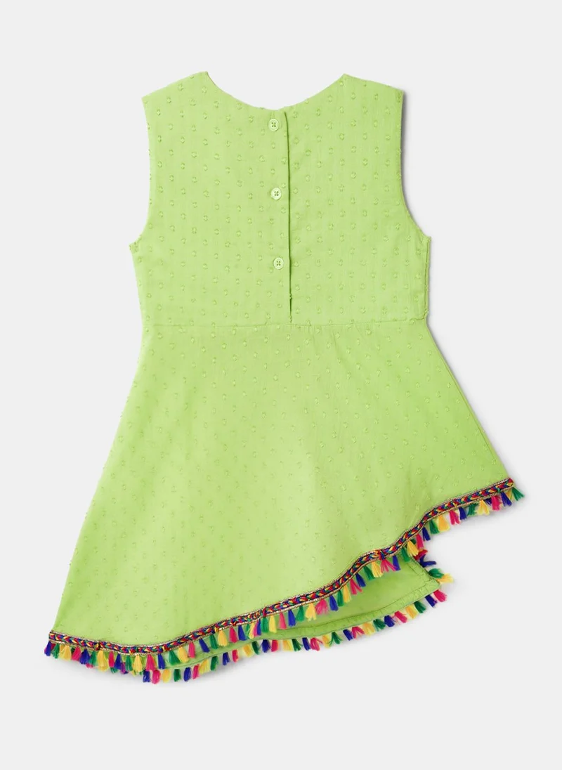 Nautinati  Nautinati Green Festive Ethnic Set for Girls – Cotton Comfort & Style for Women | Best Price UAE