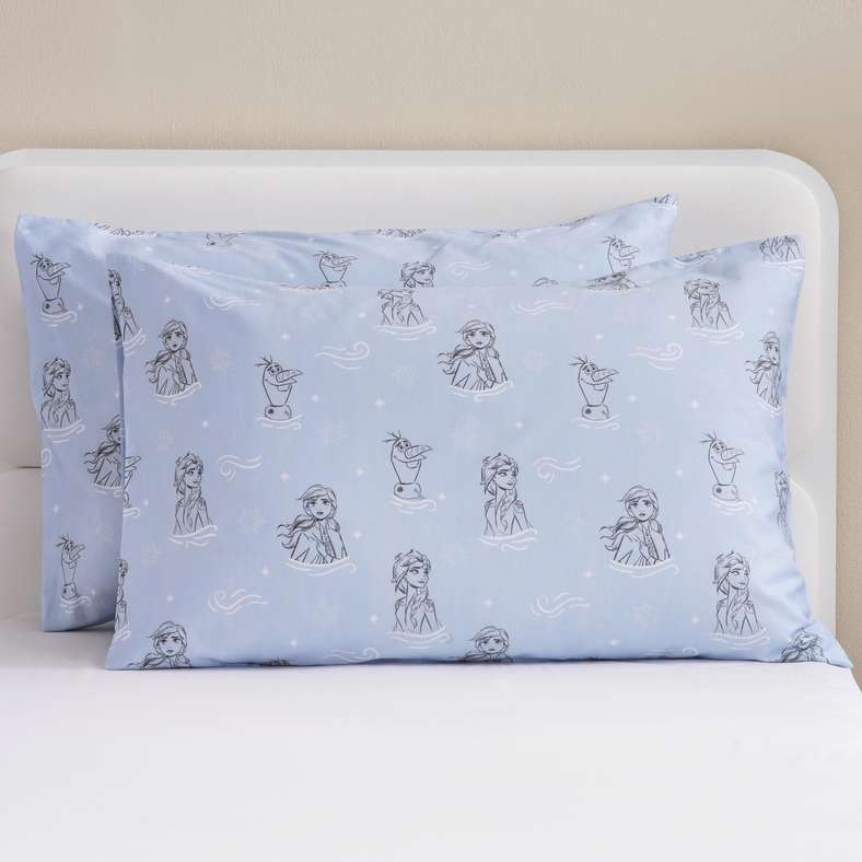 Pan Home Frozen Blue Pillowcases for Kids - 2 Pack