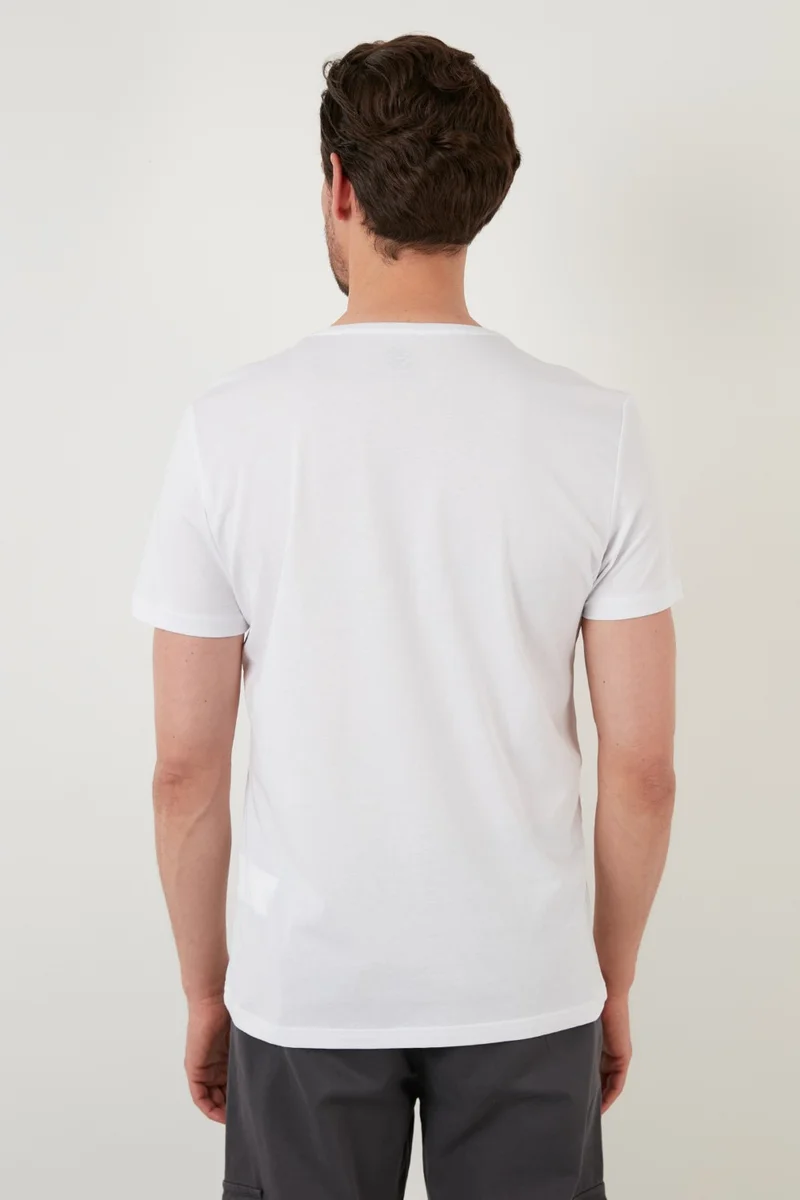 Buratti Printed Slim Fit Crew Neck 100% Cotton T Shirt Men's T Shirt 5902342