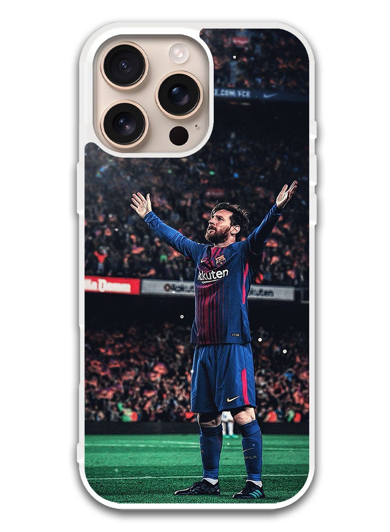 Theodor Protective Case Cover For APPLE IPHONE 16 Pro Messi (White Bumper) - Image 1