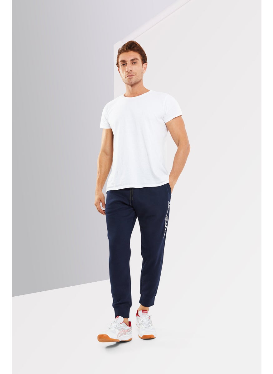 DKNY Sport Men Sportswear Fit Drawstring Graphic Print Sweatpants, Navy Blue  - Image 2