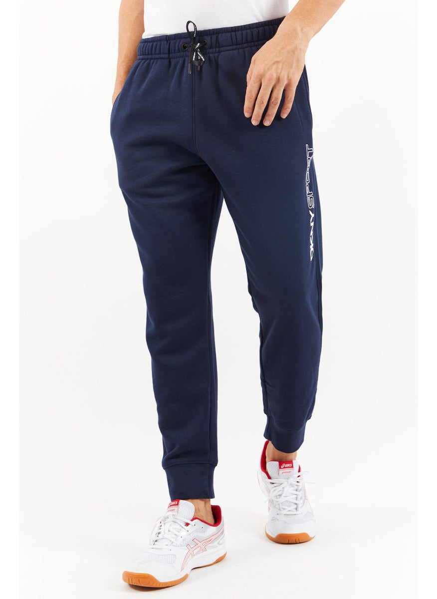 DKNY Sport Men Sportswear Fit Drawstring Graphic Print Sweatpants, Navy Blue  - Image 1