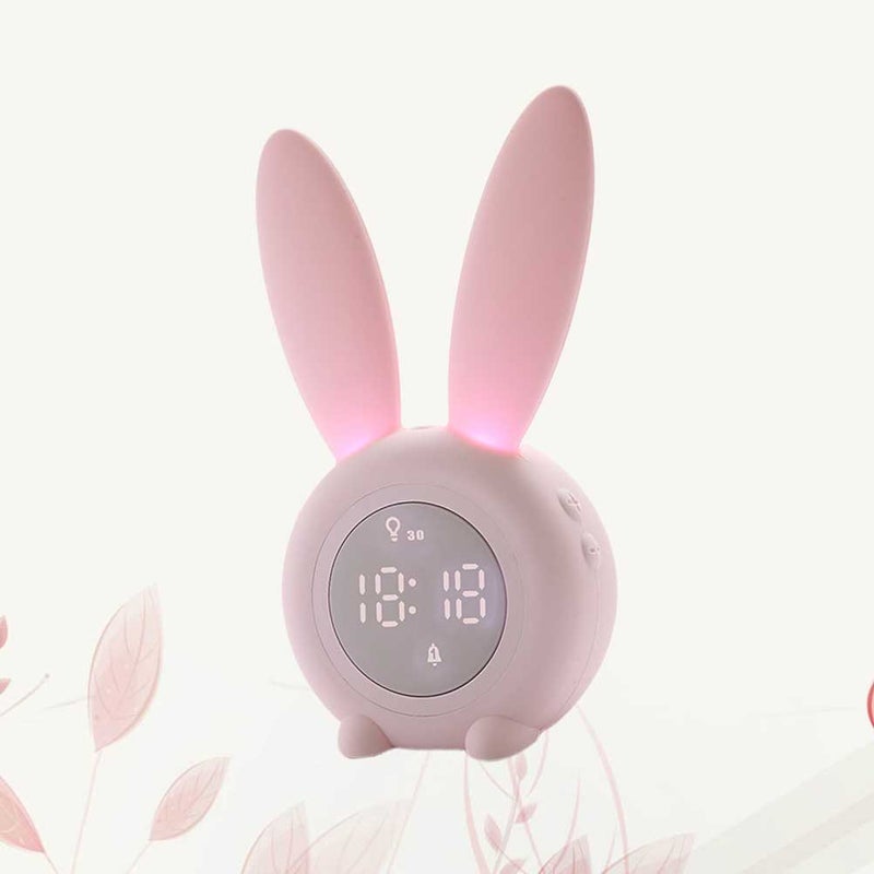 2pcs Shaped Alarm Clock Cartoon Bedside Clock Kids Students Timer Night Light - Image 4