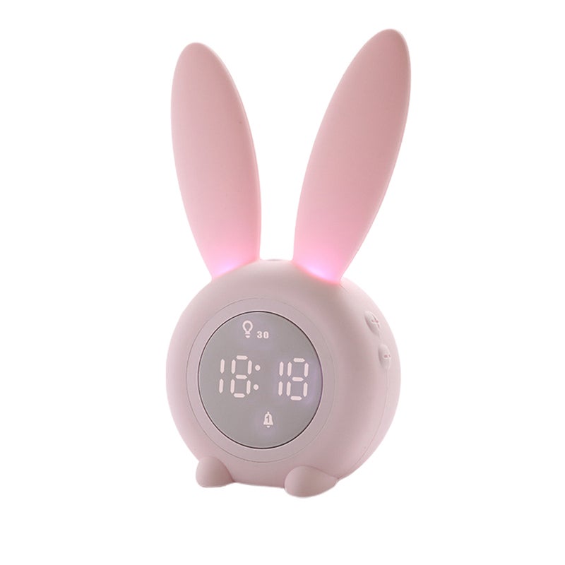 2pcs Shaped Alarm Clock Cartoon Bedside Clock Kids Students Timer Night Light - Image 2