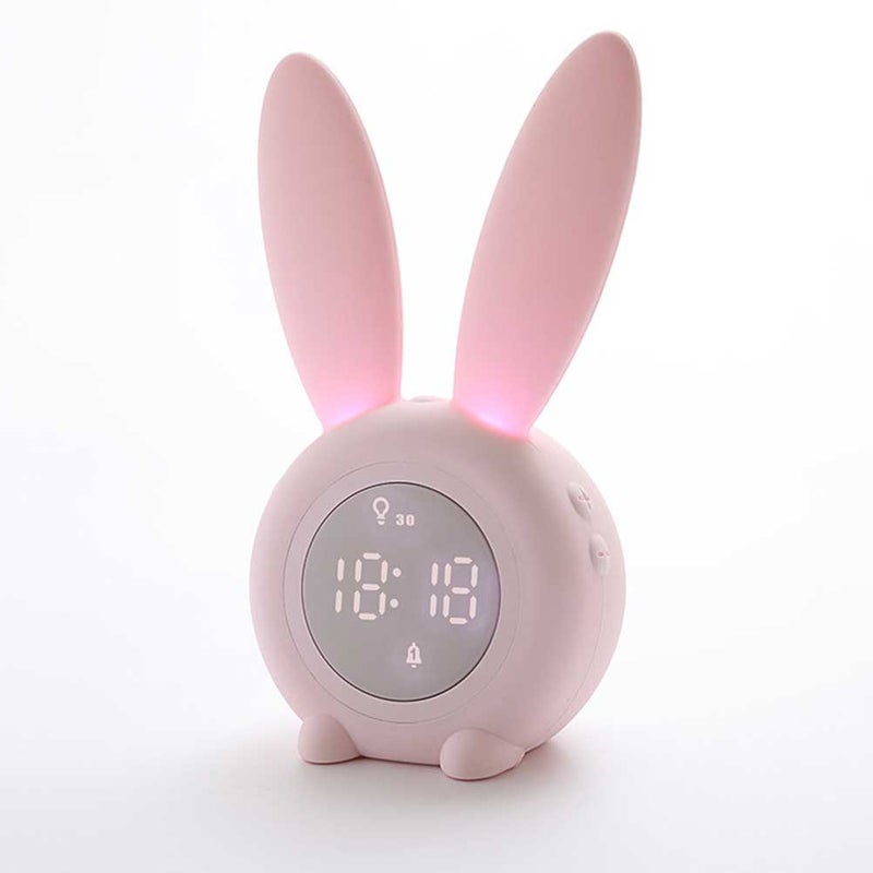 2pcs Shaped Alarm Clock Cartoon Bedside Clock Kids Students Timer Night Light - Image 5