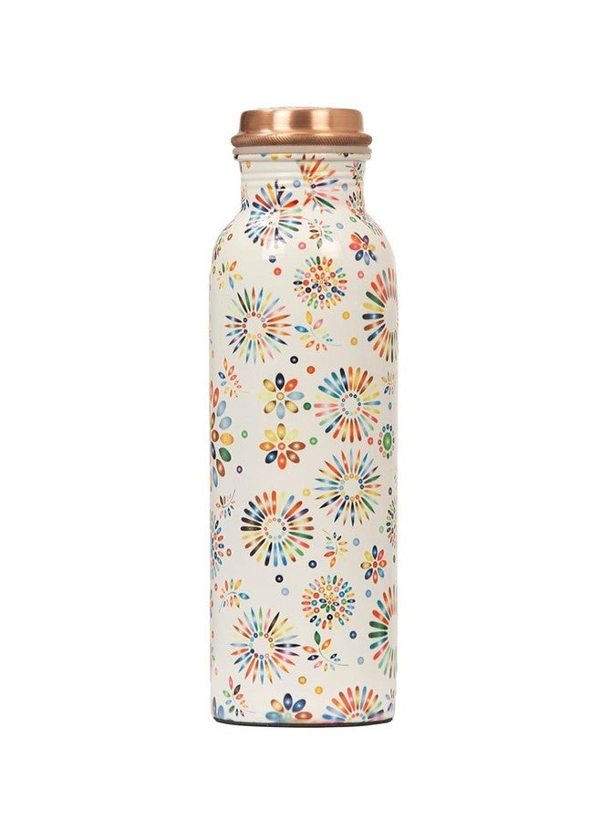 KC Pure Copper Designer Water Bottle | Leak Proof Protection | Ayurveda and Yoga Health Benefits (1000ml, Rainbow Design, Pack of 1) - Image 3