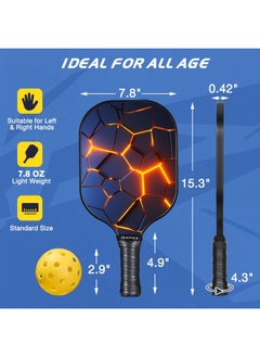 Gonex Gonex Pickleball Paddles, USAPA Approved Graphite Pickleball Rackets with Comfort Grip, Carbon Fiber Pickleball Set of 2/4 Paddles with 4 Balls, Portable Carry Bag  - Image 4
