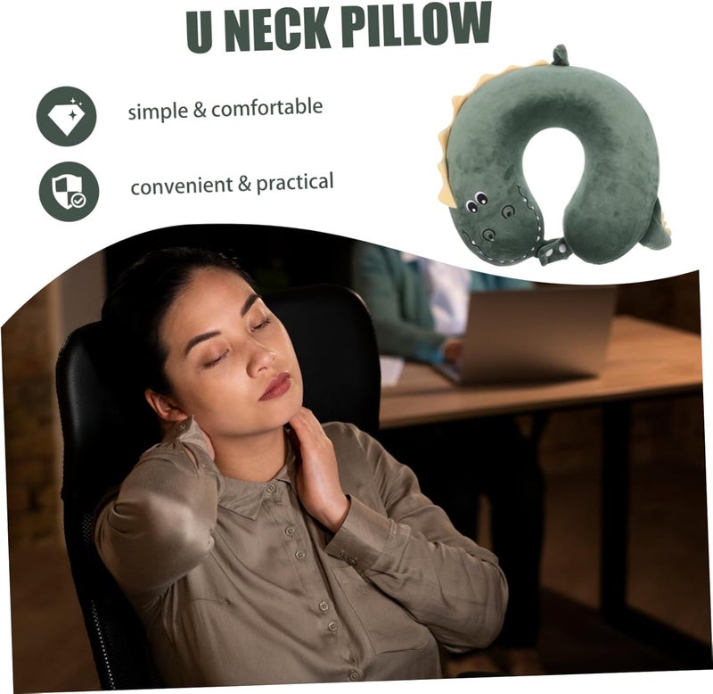 Pillow for Office Napping Ergonomic U-Shaped Travel Cushion Lightweight Support for for and Travel Comfortable Dinosaur Design - Image 5