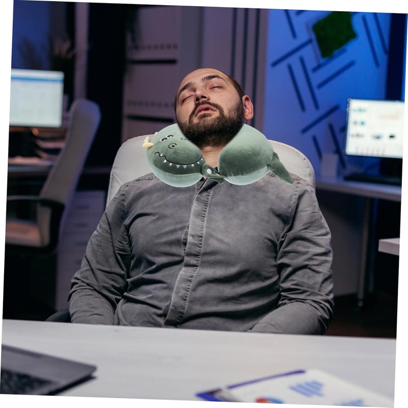 Pillow for Office Napping Ergonomic U-Shaped Travel Cushion Lightweight Support for for and Travel Comfortable Dinosaur Design - Image 3