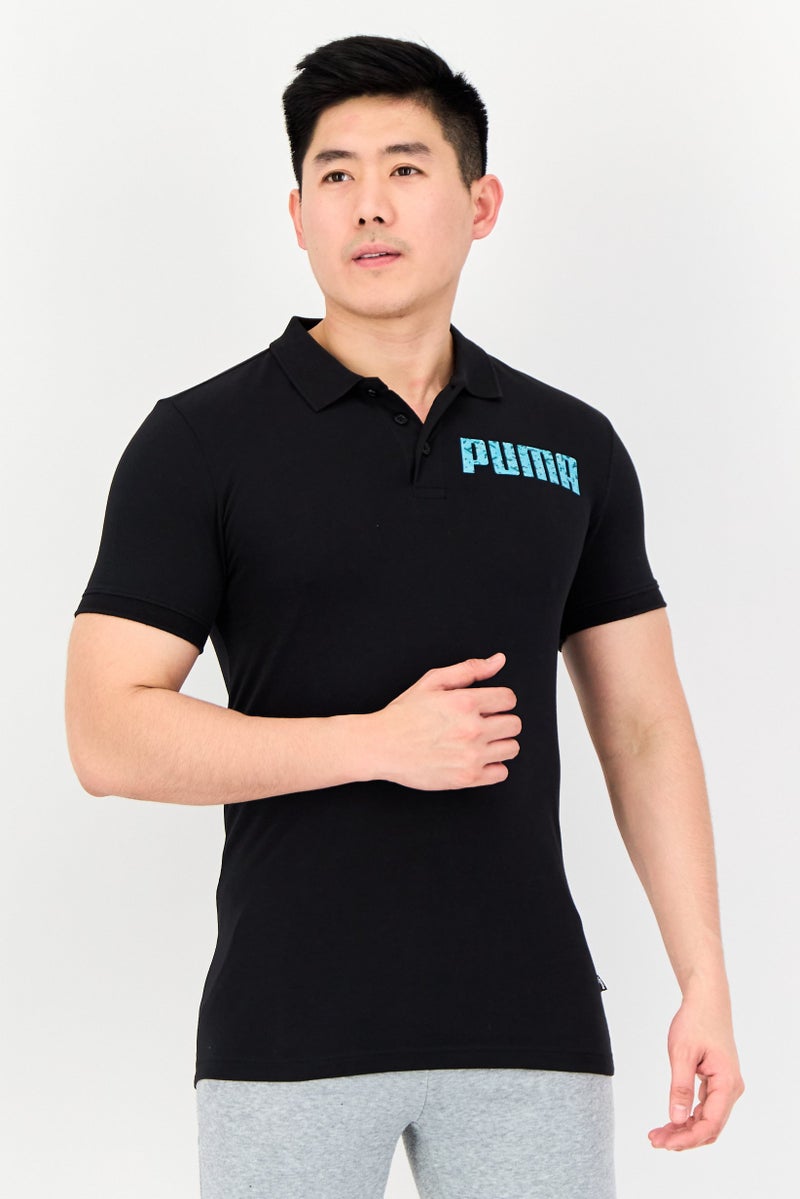 PUMA Men Sportswear Fit Short Sleeve Outdoor Polo Shirt, Black - Image 1