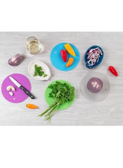 Bukela Honeycomb Pattern 7 inch Silicone Round Kitchen Hot Pad Trivets Set of 4, Green  - Image 4