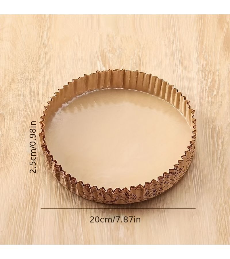Round Baking Paper Liners 6 Inch 50 Pieces Oil Resistant for Pizza Pans Cake Trays - Image 3