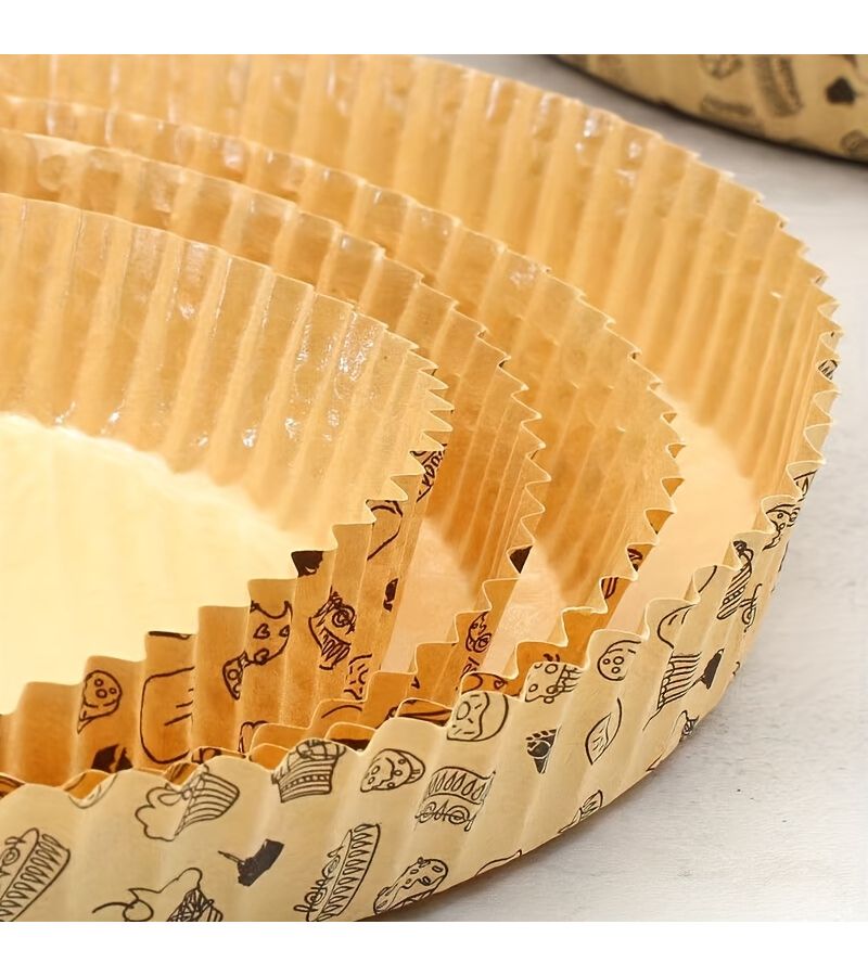 Round Baking Paper Liners 6 Inch 50 Pieces Oil Resistant for Pizza Pans Cake Trays - Image 5