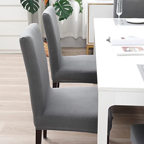 HOKIPO Water-Resistant Slipcovers for Dining Chair, Pack of 2, Light Grey (AR-4916-LGRY*2) - Image 3