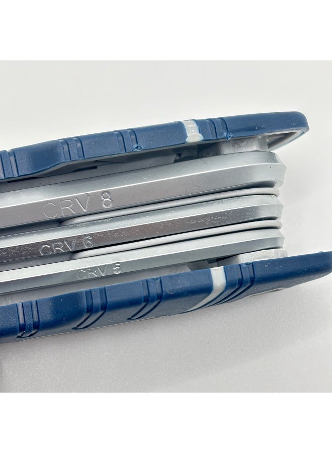 جوب سميث مجموعة مفاتيح ألين قابلة للطي مكونة من ۸ قطع، مفاتيح ربط محمولة بمقبض مانع للانزلاق، أدوات فولاذية متينة للدراجات والأثاث وأعمال الصيانة المنزلية - Image 4