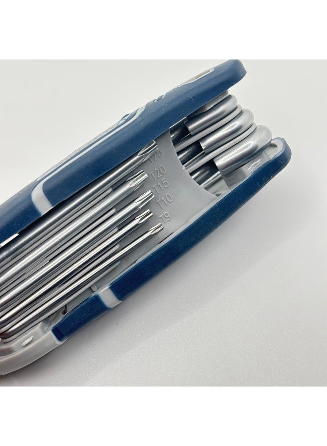 جوب سميث مجموعة مفاتيح ألين قابلة للطي مكونة من ۸ قطع، مفاتيح ربط محمولة بمقبض مانع للانزلاق، أدوات فولاذية متينة للدراجات والأثاث وأعمال الصيانة المنزلية - Image 5